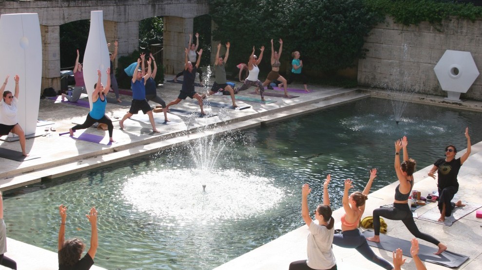 Yoga in the Sculpture Garden